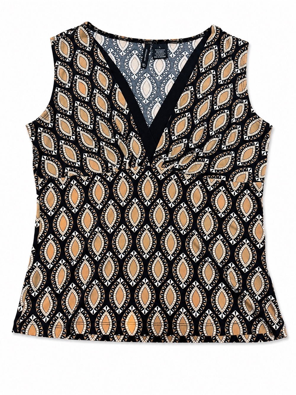 New Directions Sleeveless Geometric Print Top – Size Large
